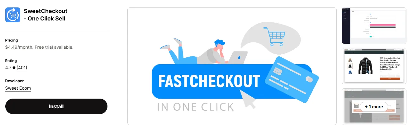14. SweetCheckout ‑ One Click Sell